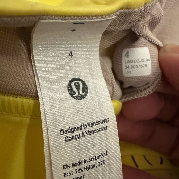 Lululemon License to Train Triangle Bra 🌟NWT🌟 sz 4 A/B Cup Beaming Yellow - Picture 6 of 7